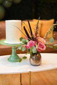 Large Melamine Cake Stand - Sage Green - Ellie and Piper