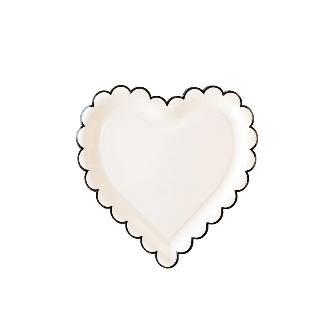 Scalloped Heart Paper Plate - Ellie and Piper