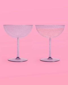 Plastic Purple Coupe Cups - Ellie and Piper