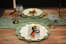 Black Striped Fringe Paper Dinner Napkins - Ellie and Piper