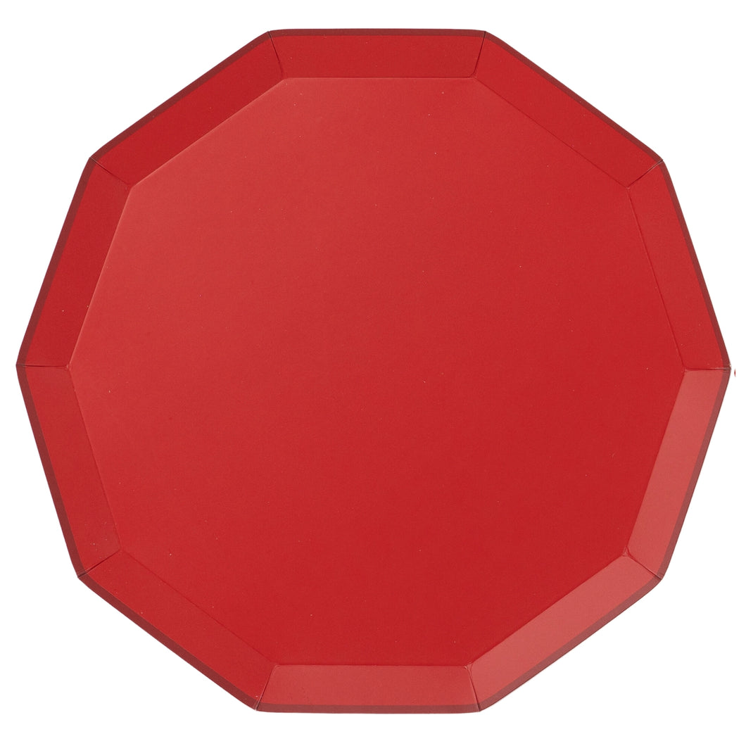 Cherry Red Premium Dinner Paper Plates - Ellie and Piper