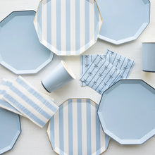 Sky Blue Cabana Stripe Paper Guest Towels - Ellie and Piper