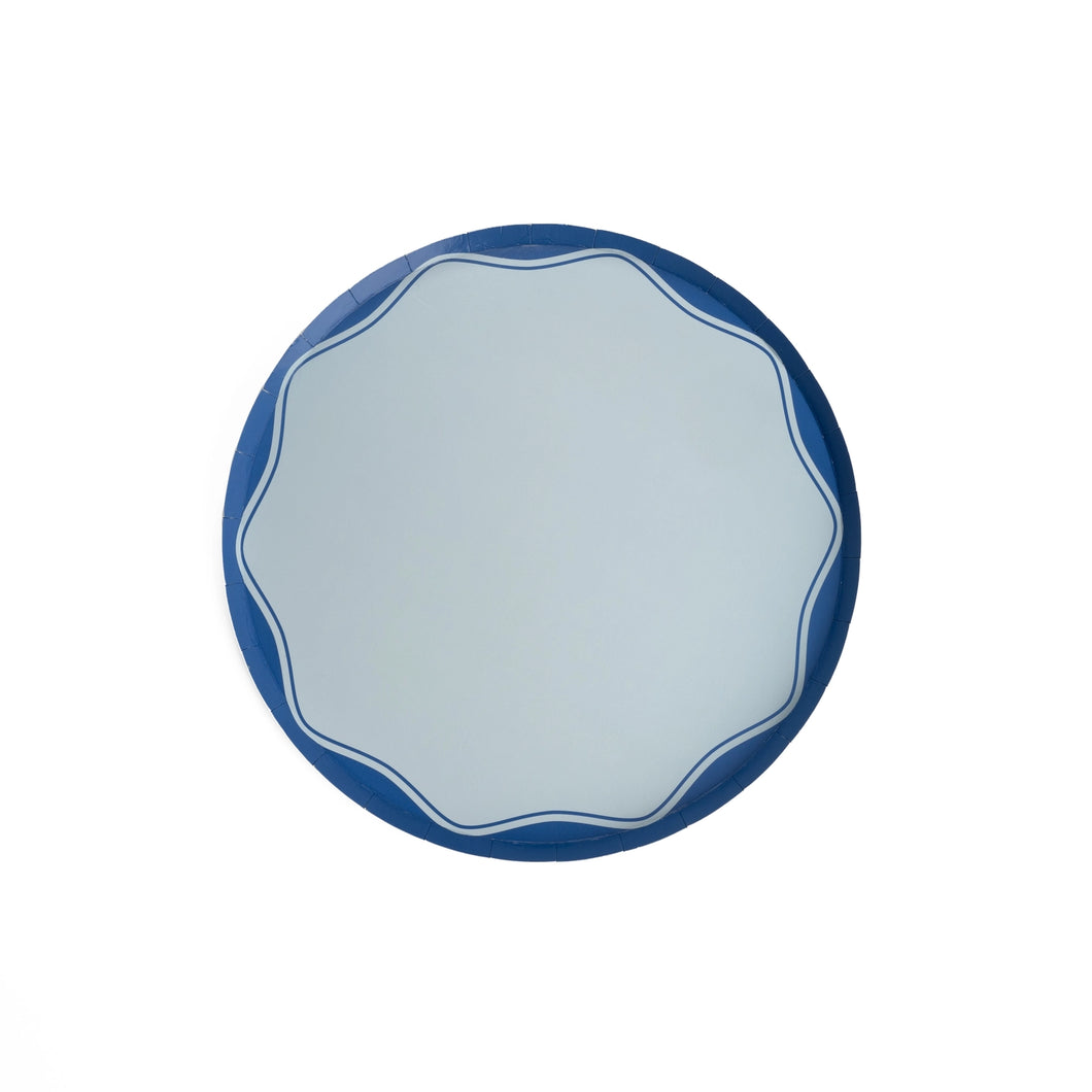 Blue Color Block Dinner Paper Plates - Ellie and Piper
