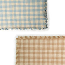 Double Sided Gingham Table Runner - Light Blue - Ellie and Piper