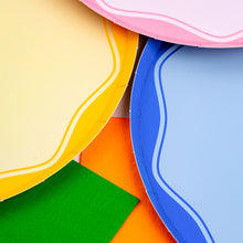 Blue Color Block Dinner Paper Plates - Ellie and Piper