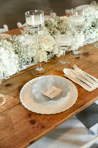 Simply Eco Compostable Bamboo Pleated Dinner Paper Plates - Ellie and Piper