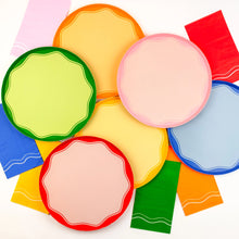 Yellow Color Block Dinner Paper Plates - Ellie and Piper