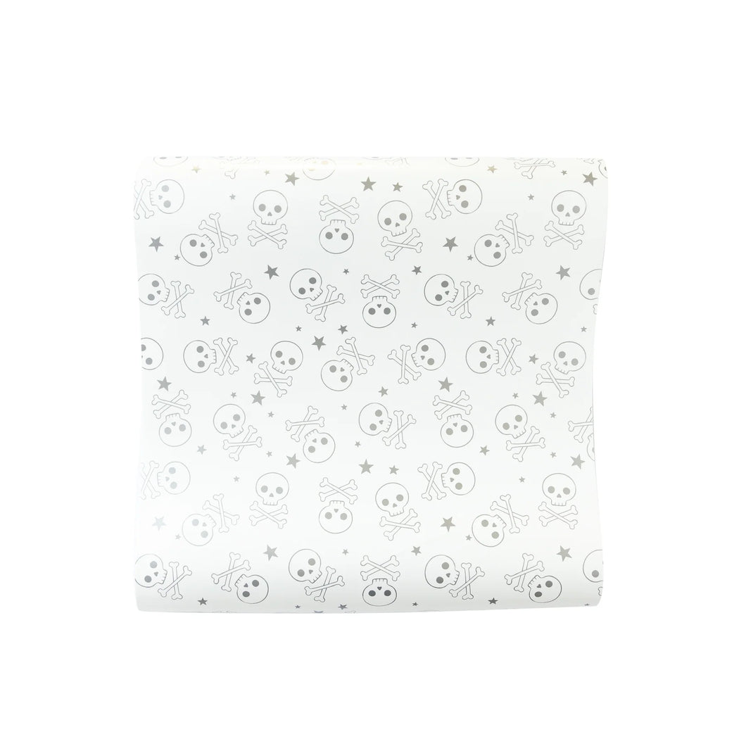 White & Silver Cross Bones Table Runner - Ellie and Piper