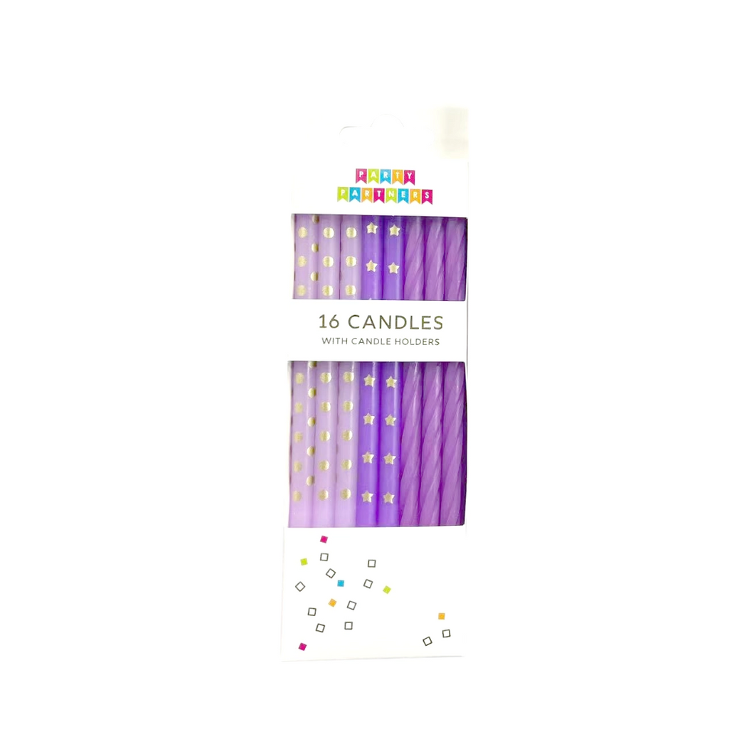 Purple Gradient 16 Candle Set - Ellie and Piper