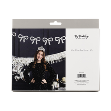 Silver Glitter Bow Banner - Ellie and Piper