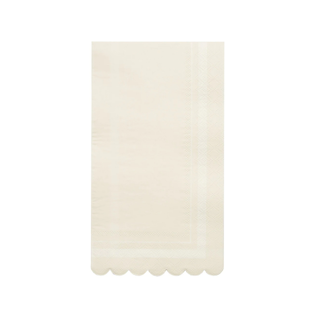 Cream Scalloped Edge Guest Towels - Ellie and Piper