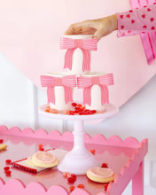 Pink Stripe Bow Party Cups - Ellie and Piper
