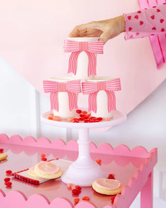 Pink Stripe Bow Party Cups - Ellie and Piper