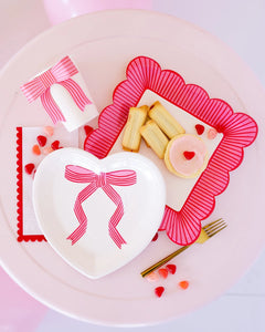 Pink Stripe Bow Party Cups - Ellie and Piper