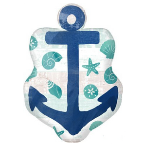 Anchor Sea and Sand Foil Balloon - Ellie and Piper
