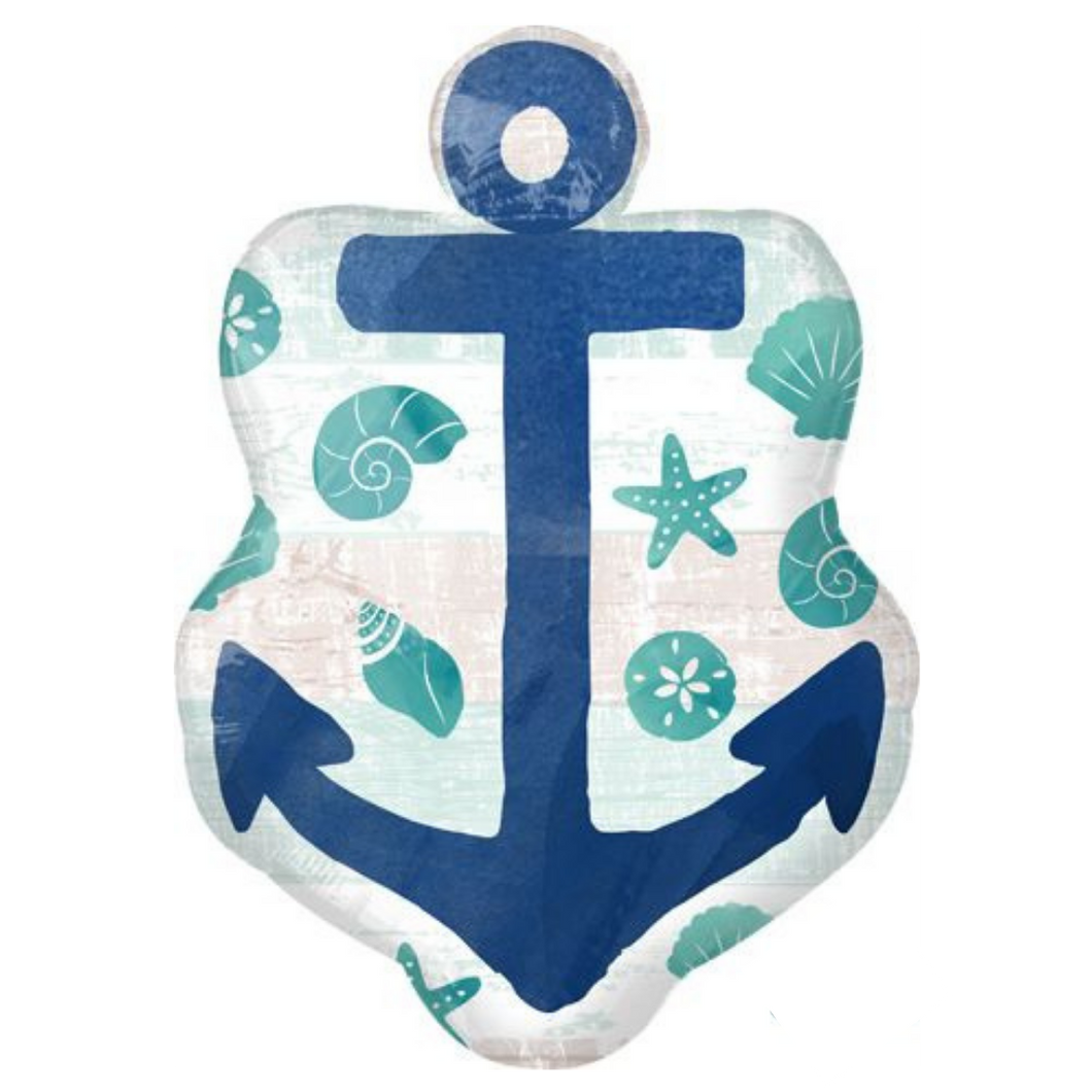 Anchor Sea and Sand Foil Balloon - Ellie and Piper