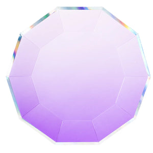 Fiesta Everyday Large Foil Paper Plate - Purple - Ellie and Piper