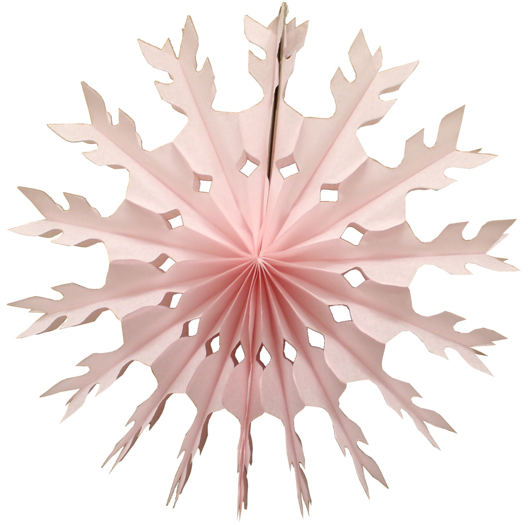 Light Pink Tissue Paper Snowflake Decoration - Ellie and Piper