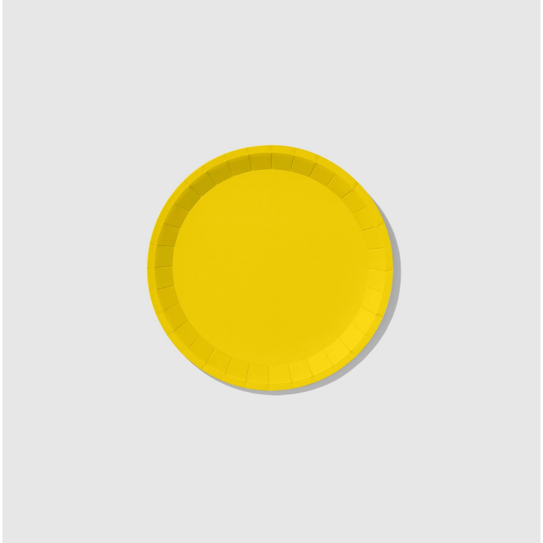 Sunshine Yellow Small Paper Plates - Ellie and Piper