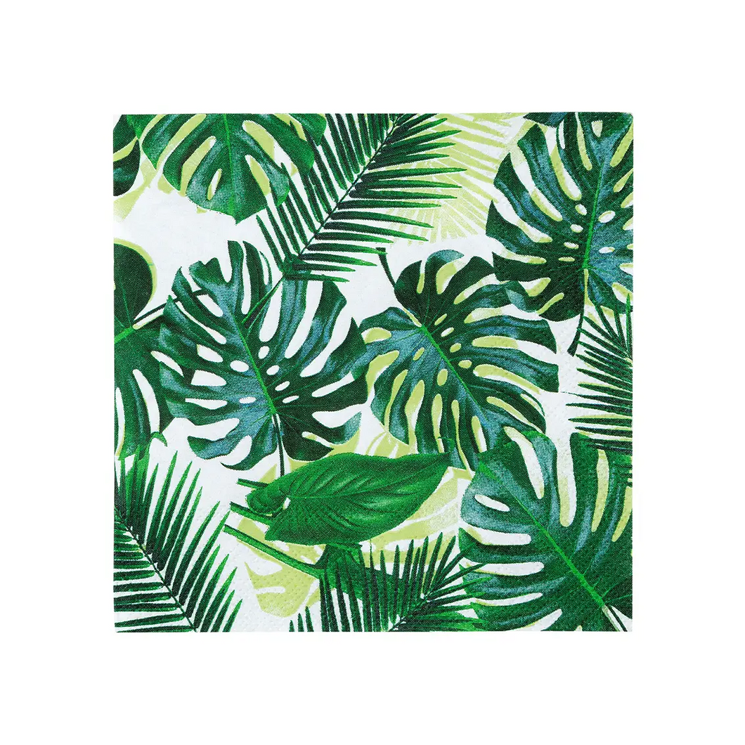 Tropical Fiesta Palm Leaf Cocktail Napkins - Ellie and Piper
