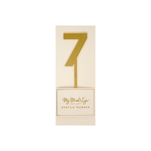 Gold Mirrored Acrylic Number Cake Topper - 1 through 9 - Ellie and Piper