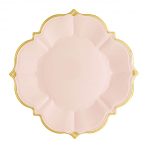 Ornate Blush Pink Lunch Paper Plates - Ellie and Piper