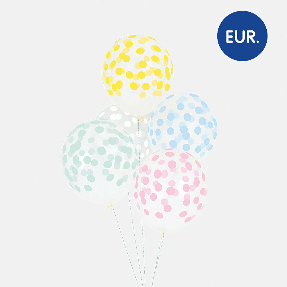 Pastel Confetti Print Balloon Bouquet - Ellie and Piper