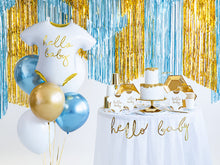 Light Blue Fringe Curtain Backdrop - Ellie and Piper