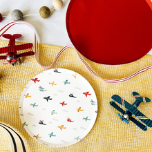 Matte Red Large Paper Plates - Ellie and Piper