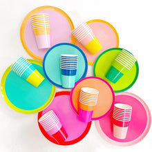 Color Blocked Paper Cups - Peach/Lavender - Ellie and Piper