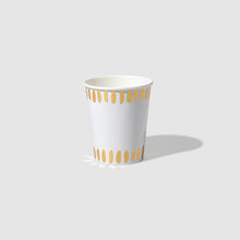 Gold and White Brushstroke Cups - Ellie and Piper
