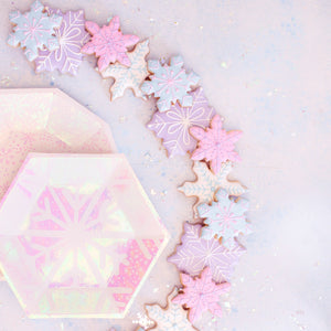 Frosted Snowflake Small Paper Plates - Ellie and Piper