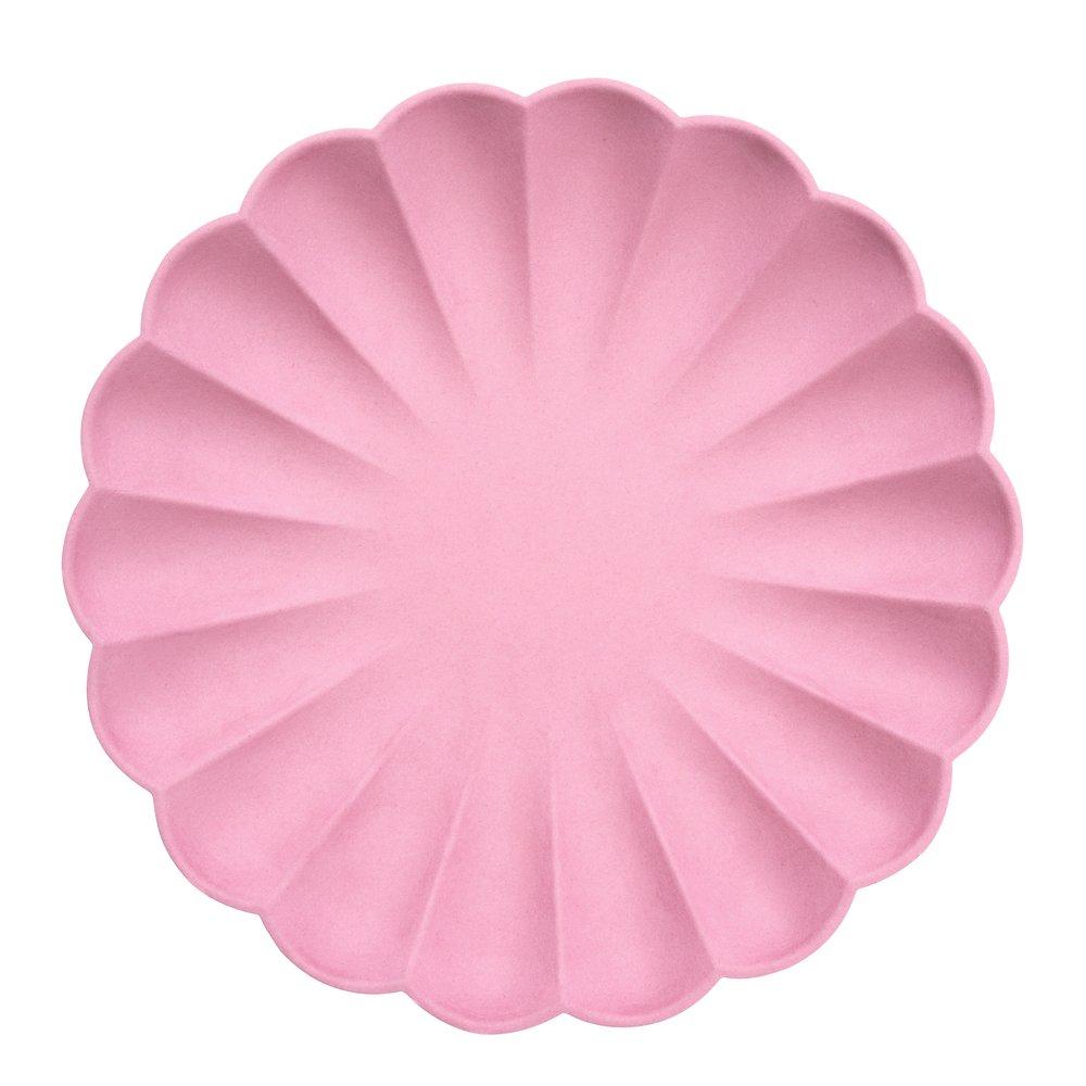 Deep Pink Simply Eco Large Paper Plates - Ellie and Piper