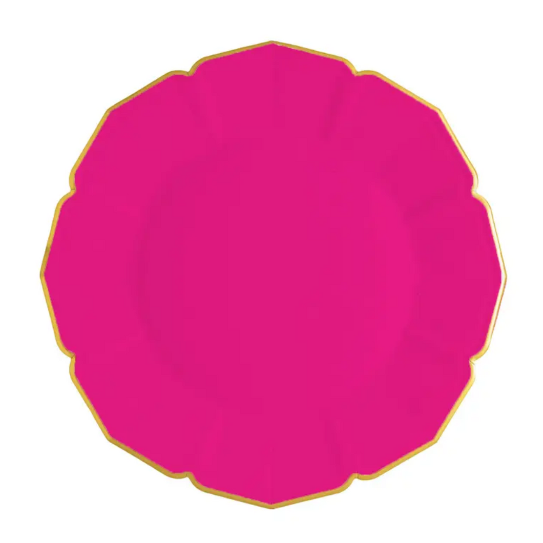 Ornate Fuchsia Dinner Plates - Ellie and Piper