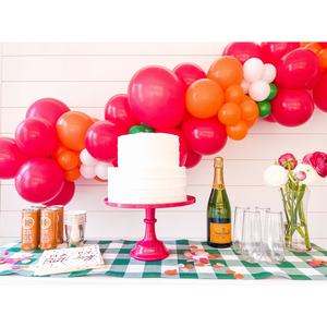 Hot Pink Melamine Pedestal Cake Stand - Ellie and Piper