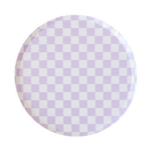 Check It! Purple Posse Dinner Plates - Ellie and Piper