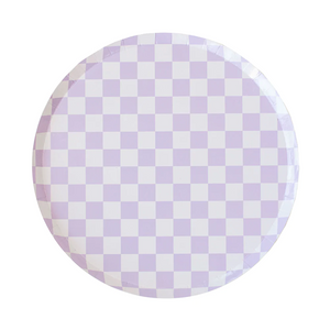 Check It! Purple Posse Dinner Plates - Ellie and Piper
