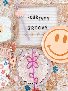 Peace & Love Smile Dessert Plates - Ellie and Piper
