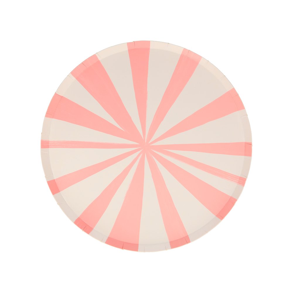 Pink Stripe Side Plates - Ellie and Piper