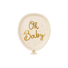 Oh Baby Balloon Shaped Paper Plate - Ellie and Piper