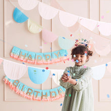 Rainbow Happy Birthday Fringe Garland - Ellie and Piper