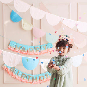 Rainbow Tissue Paper Scallop Garlands - Ellie and Piper