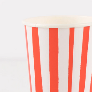 Red Stripe Cups - Ellie and Piper