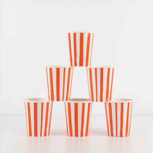 Red Stripe Cups - Ellie and Piper