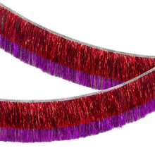 Red and Pink Tinsel Fringe Garland - Ellie and Piper