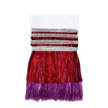 Red and Pink Tinsel Fringe Garland - Ellie and Piper