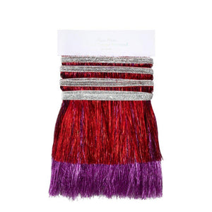 Red and Pink Tinsel Fringe Garland - Ellie and Piper