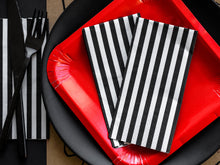 Black and White Striped Paper Napkins - Ellie and Piper