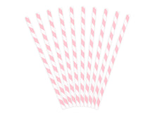 Light Pink Stripe Straws - Ellie and Piper