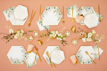 Secret Garden - White Botanicals Large Paper Plates - Ellie and Piper